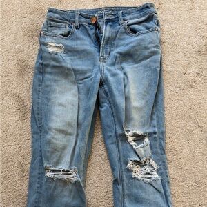 Trendy Distressed Blue Skinny Jeans